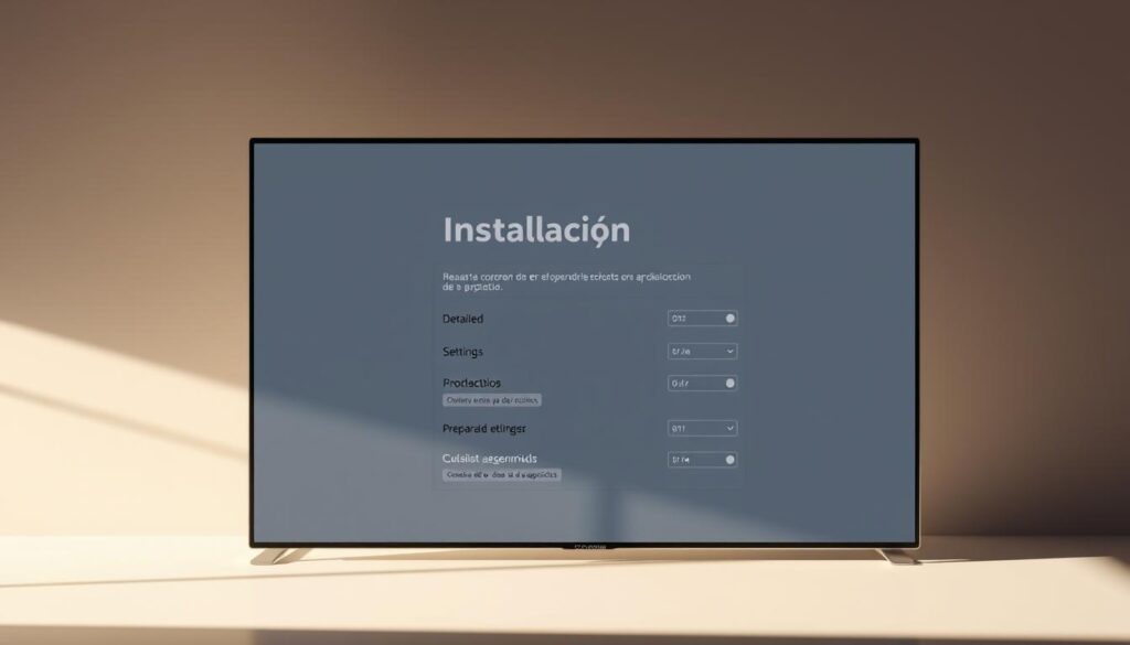Interfaz de instalación